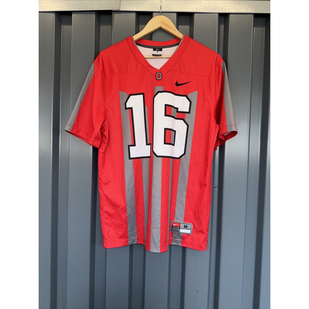 Ohio State Buckeyes Nike #16 JT Barrett 1916 Throwback Football Jersey Men's M - Picture 6 of 7
